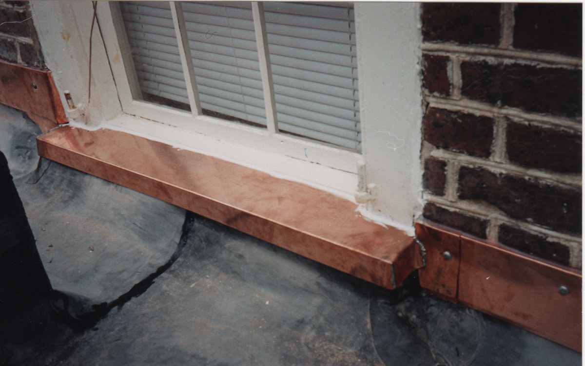 Historic Window Seal with Copper - after