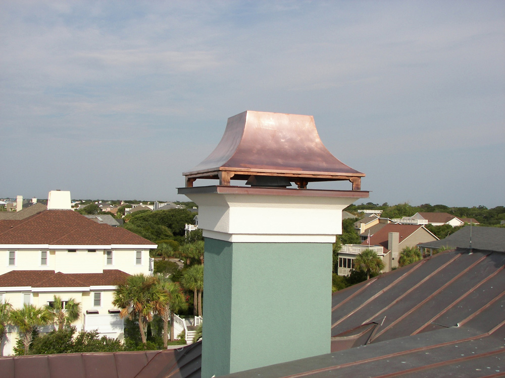 Custom Copper Cap installed